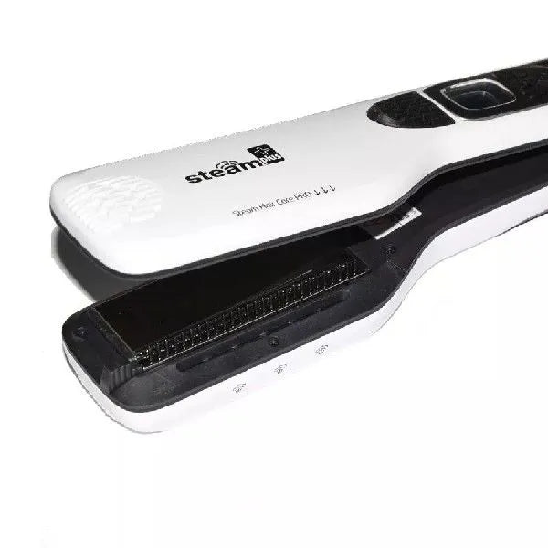 Steam Hair Brush Titanium Ceramic Flat Iron