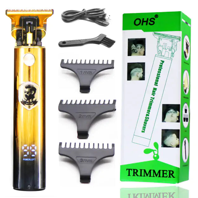 T9 USB Electric Hair Clipper: Rechargeable Trimmer for Men