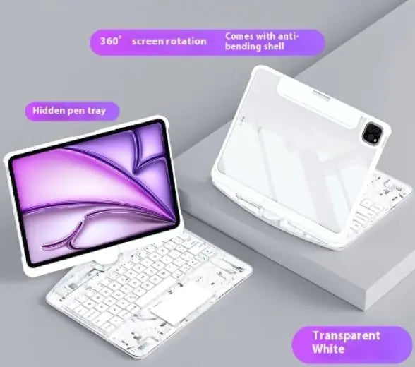 360° Swivel Keyboard Clear Case