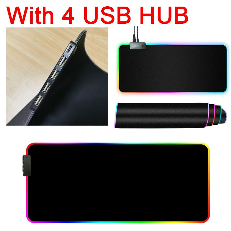 RGB Gaming Mouse Pad with Cable