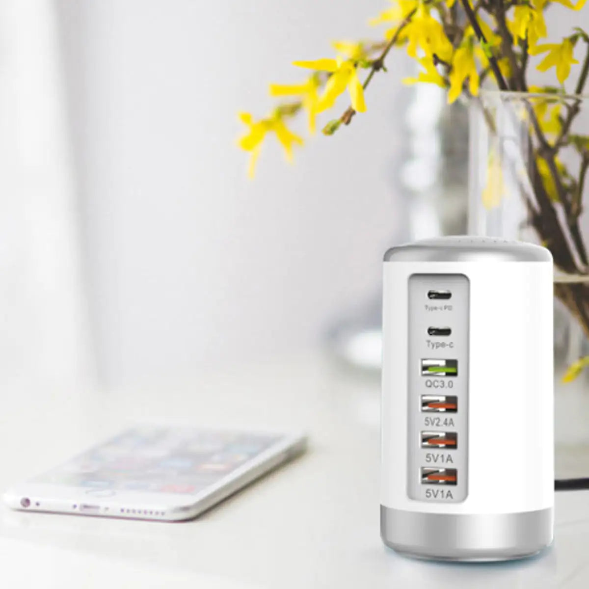 Tower USB With 6 High Speed Charging Ports