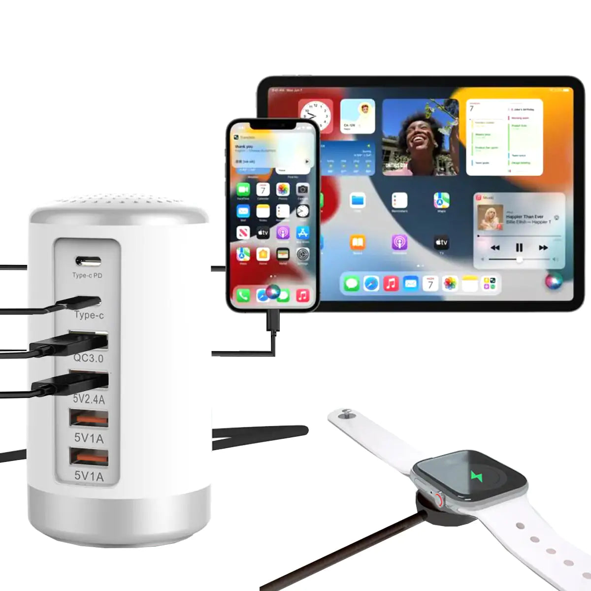 Tower USB With 6 High Speed Charging Ports