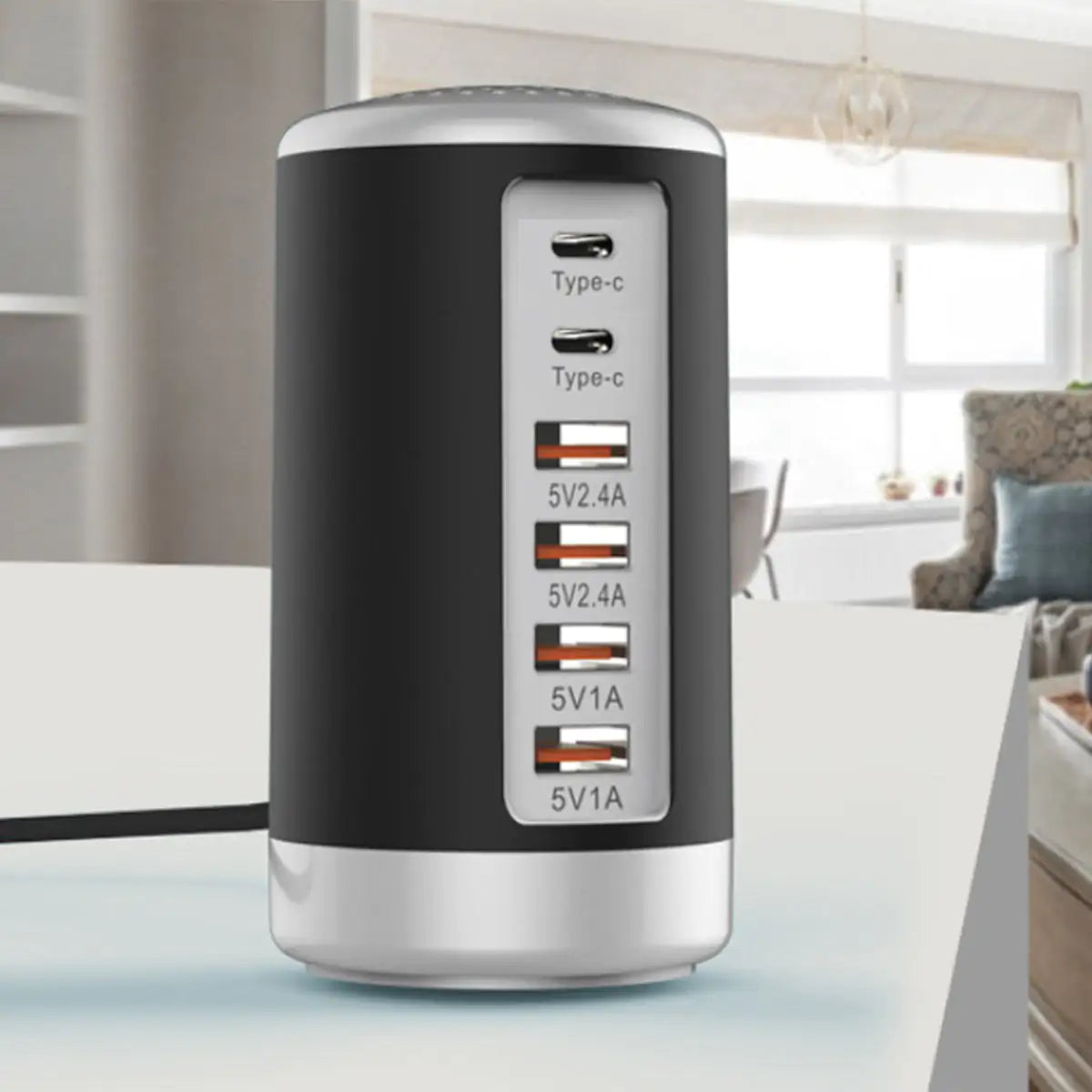 Tower USB With 6 High Speed Charging Ports