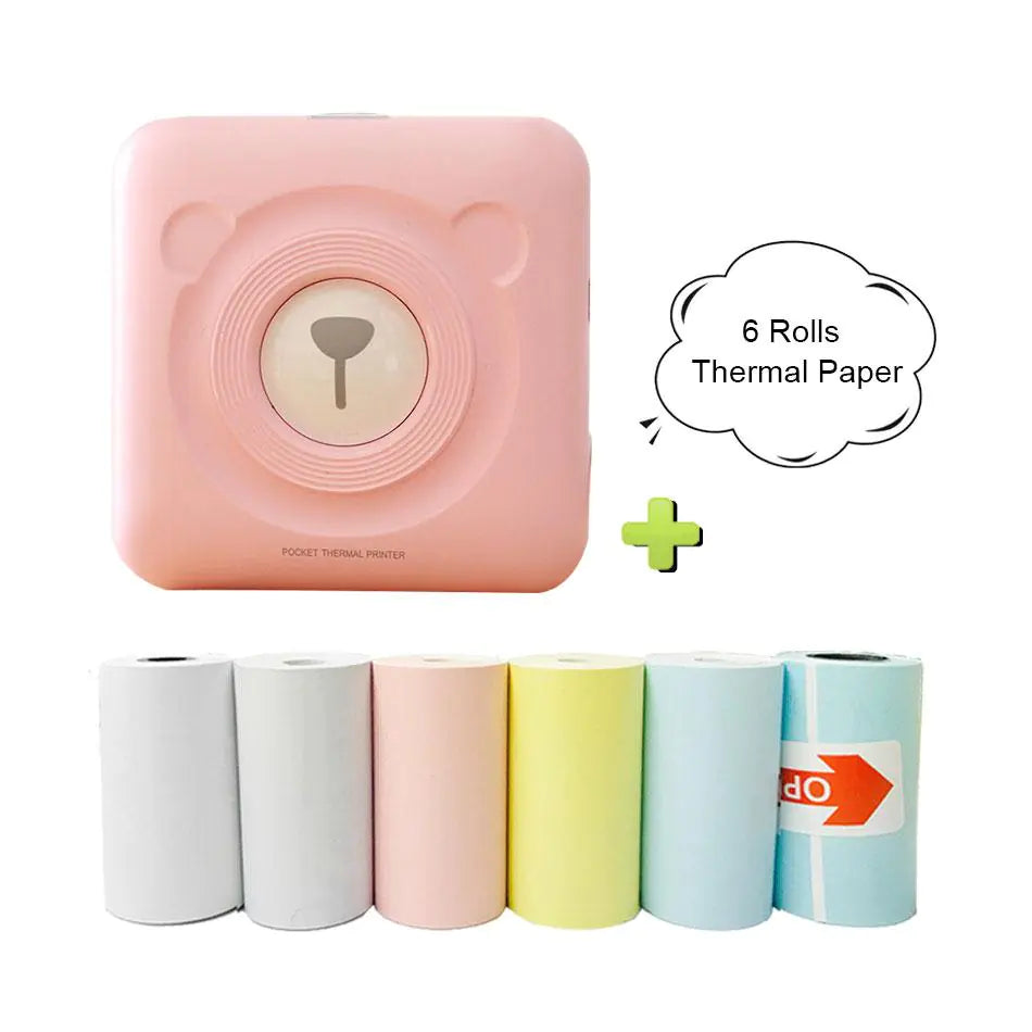 Mini Magic Wireless Photo Printer + 6 FREE Thermal Rolls