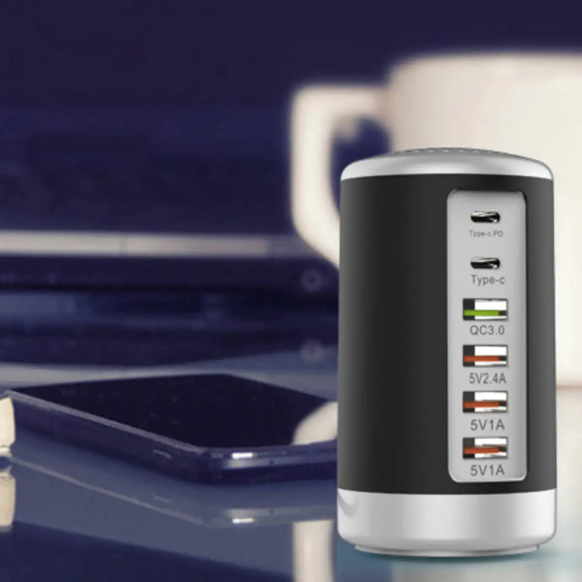 Tower USB With 6 High Speed Charging Ports