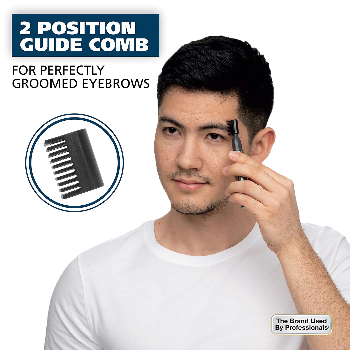 Wahl Micro Groomsman Battery Personal Trimmer for Hygienic Grooming with Rinseable, Interchangeable Heads for Eyebrows, Neckline, Nose, Ears, & Other Detailing - 05640-600 4 Piece Set