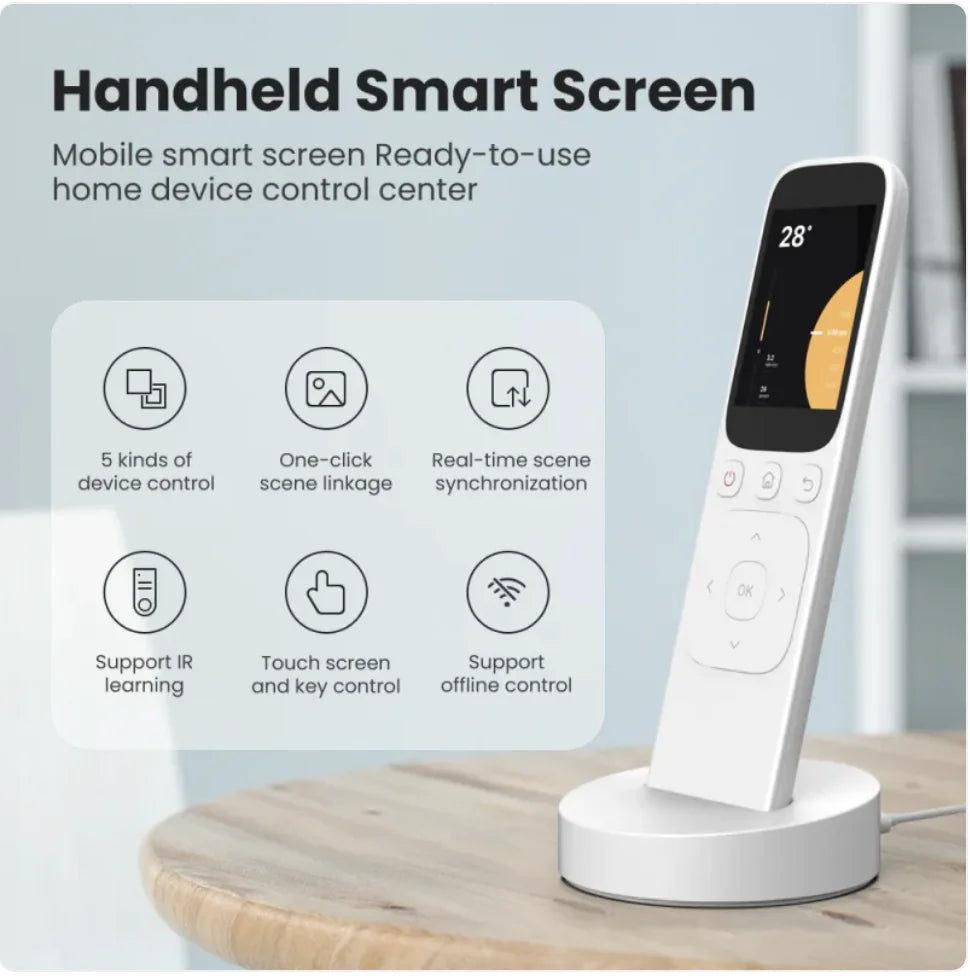 Smart Home Remote Control with Charging Dock