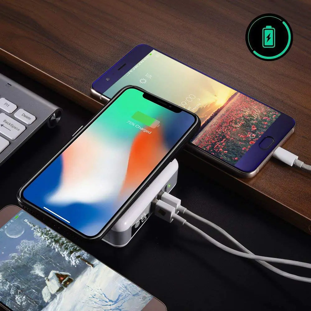 World Wide Multi-Power Gizmo With Wireless Charger And Stored Power Bank