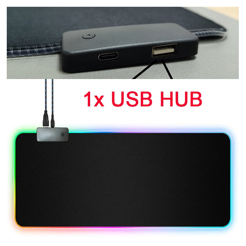 RGB Gaming Mouse Pad with Cable