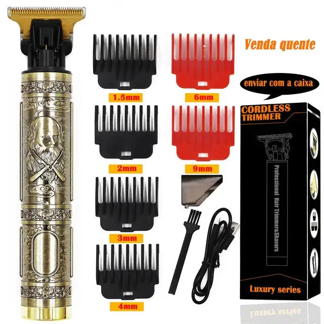 USB Rechargeable Vintage Electric Hair Trimmer